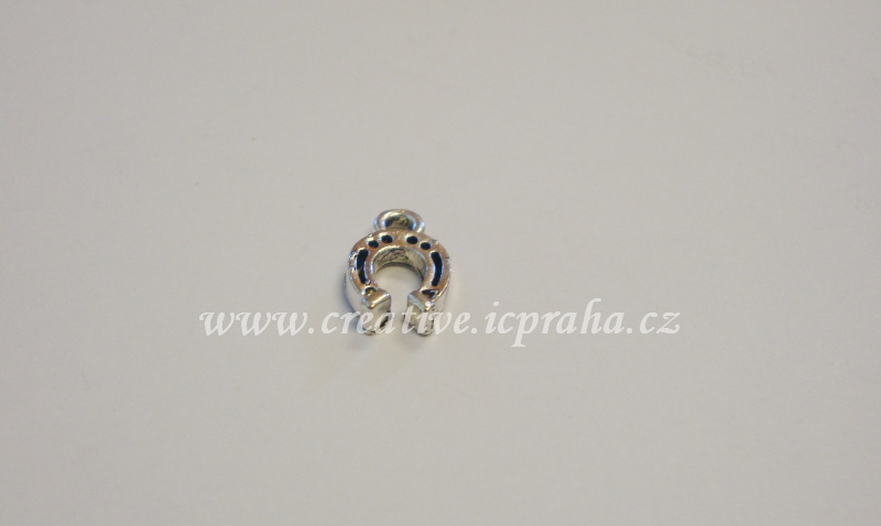 přívěšek Podkova 12x8mm starostříbro